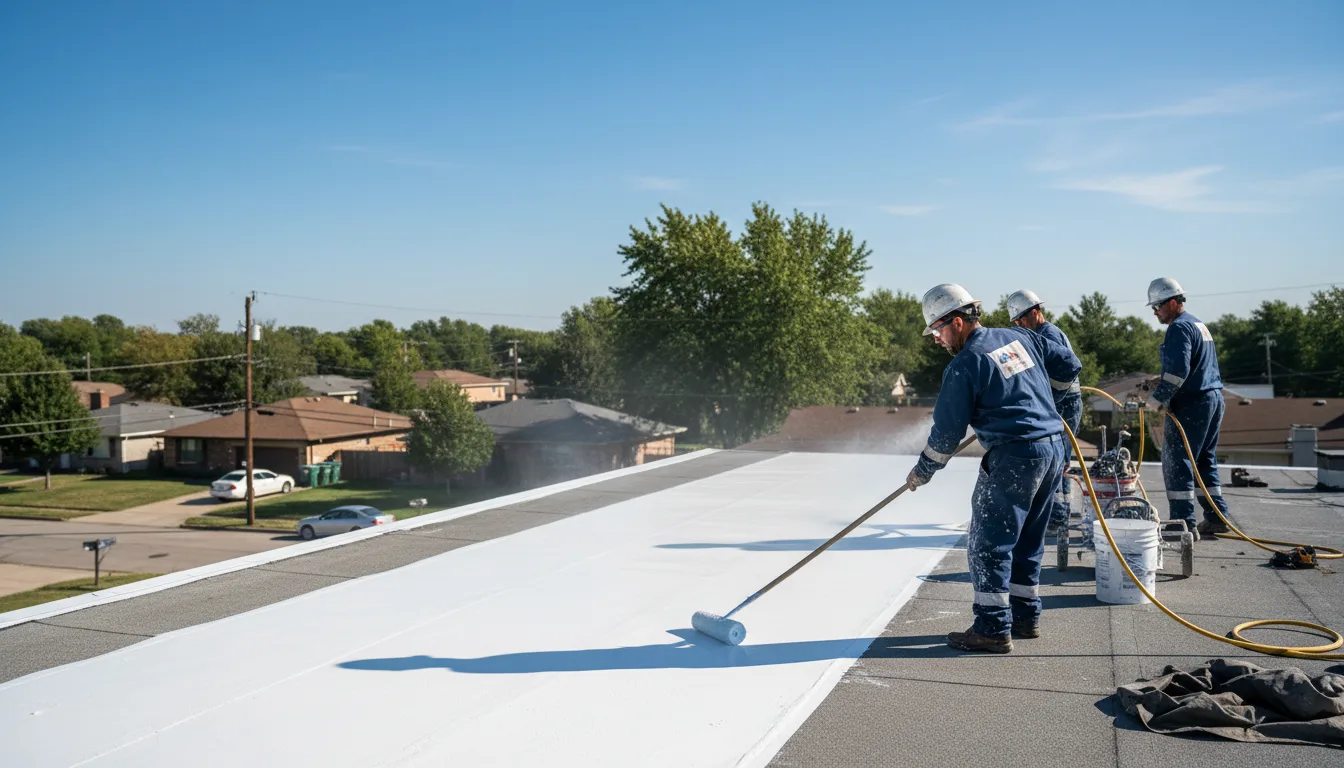 Commercial roof coating in Raymond, KS near me